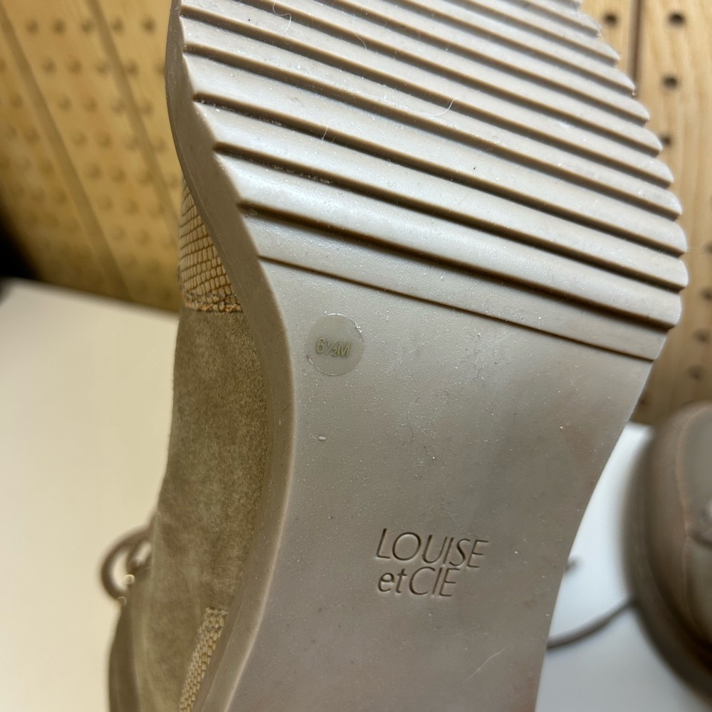 Louise et Cie Taupe Lace-Up Ankle Boots - Picture 6 of 8